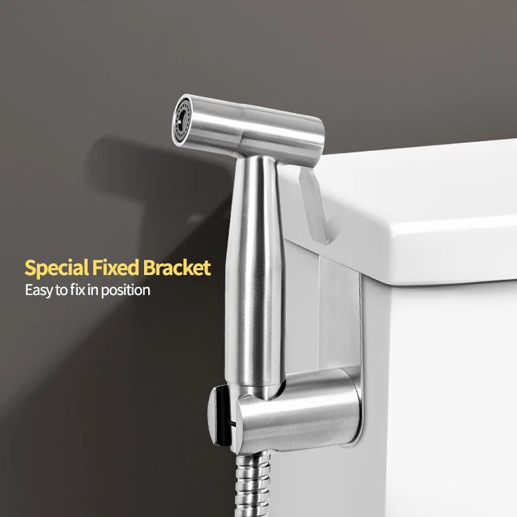 Jet Spray Fresh Water Stainless Steel Handheld Bidet Shattaf Silve